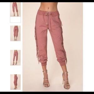 Fringe joggers